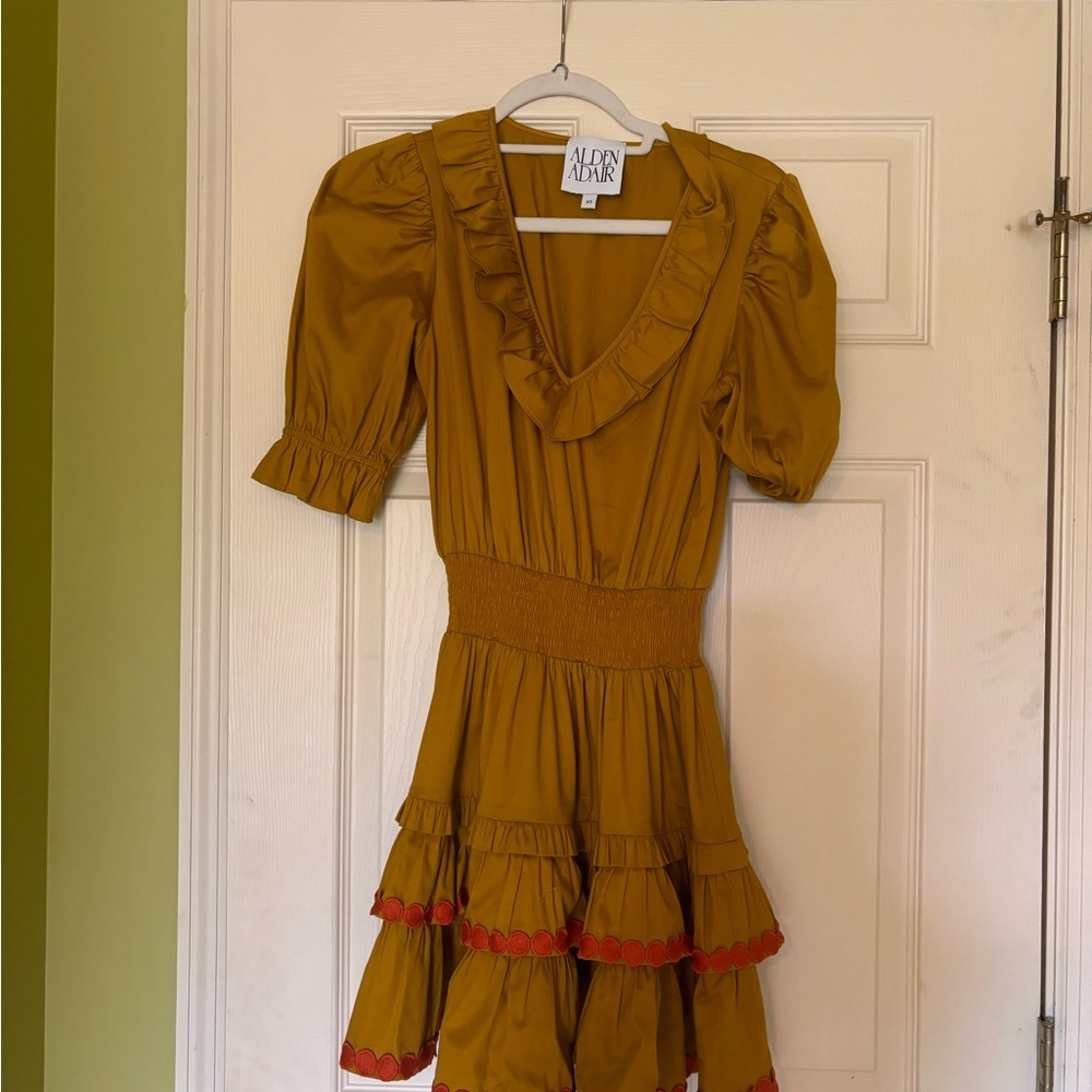 Alden Adair mustard dress